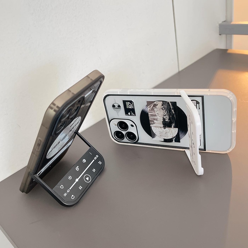 Ốp Điện Thoại Silicon Tpu Mềm Chống Sốc Có Giá Đỡ Vô Hình Cho iphone 13 12 11 pro max x xr xsmax 7/8plus