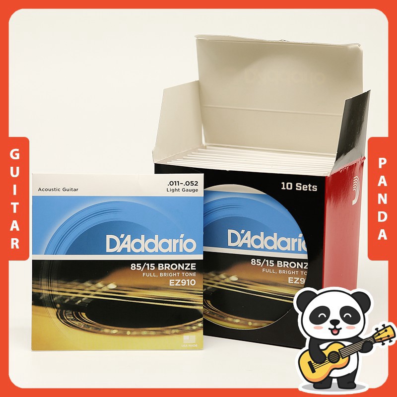 Dây Đàn Guitar Acoustic D'Addario EZ910 [Size 11] - Tặng kèm pick gảy