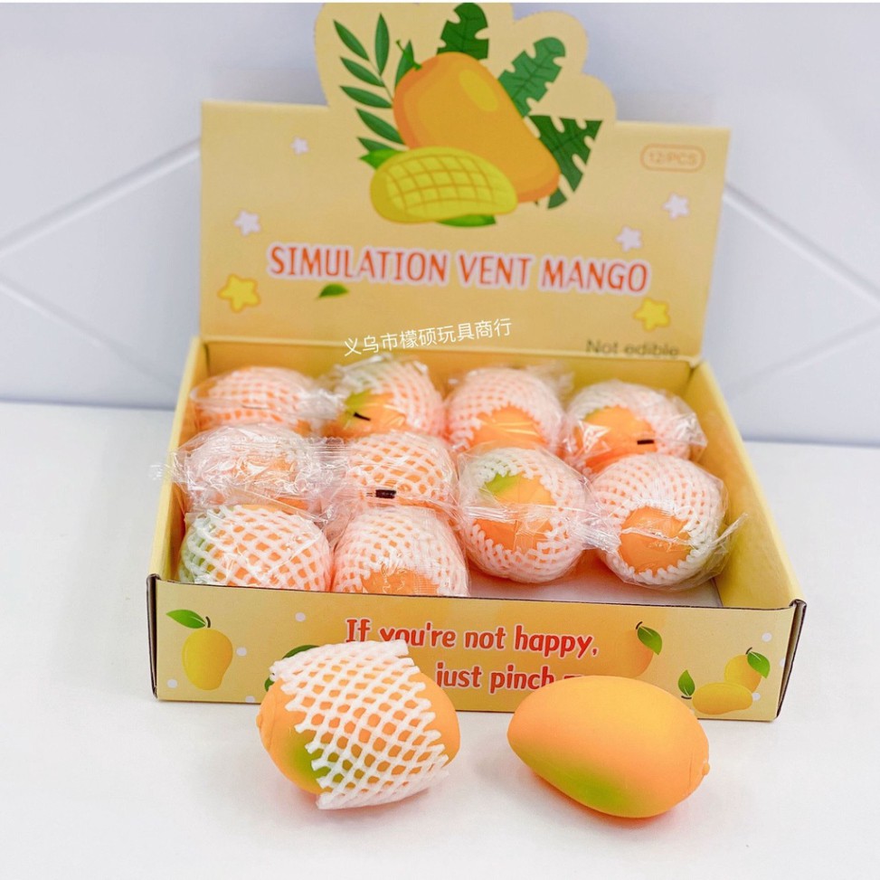 SQUIShY QUẢ Xoài Trái Xoài Màu Vàng mềm mịn đàn hồi cực đáng yêu mochi slime