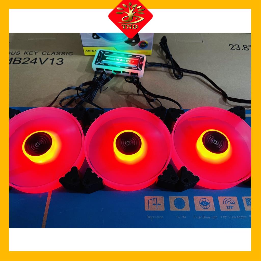 Combo 3 Fan led RGB case 12cm Arigato 101
