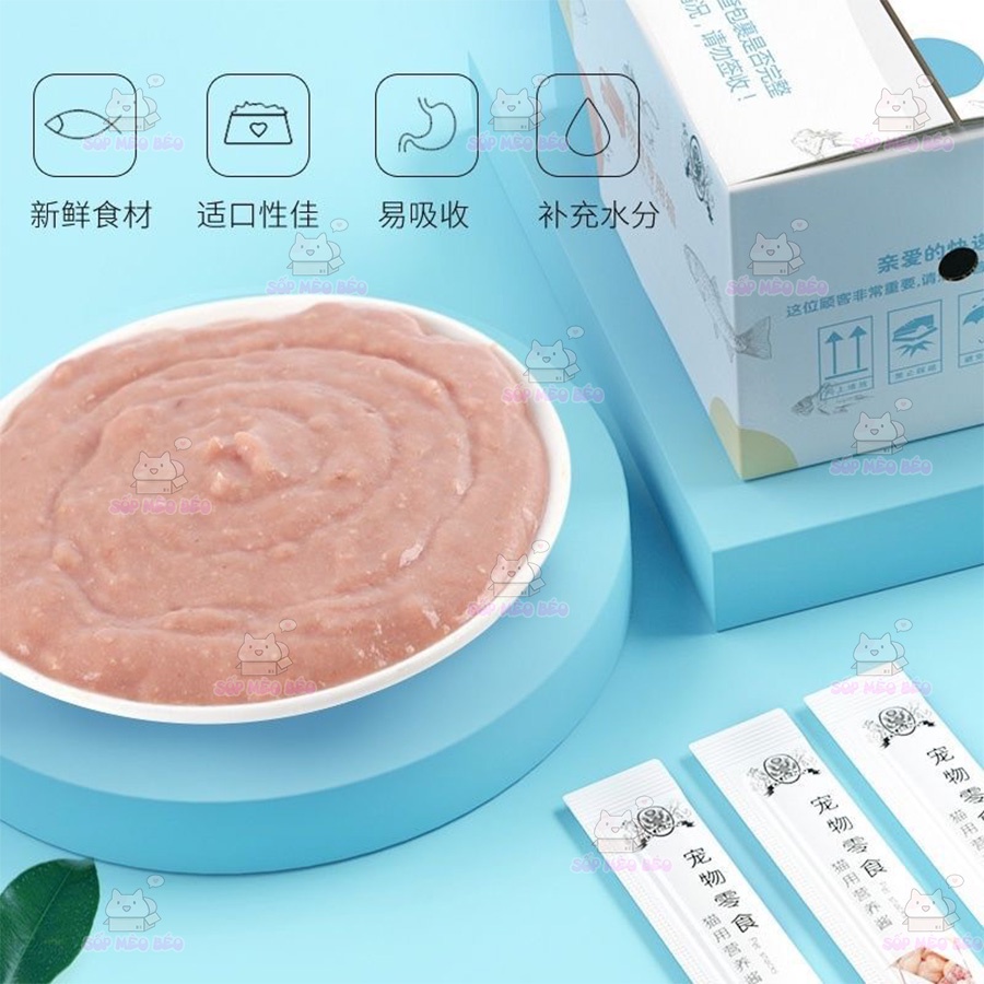 Soup thưởng QUEEN Cao Cấp cho Mèo tuýp 15gr