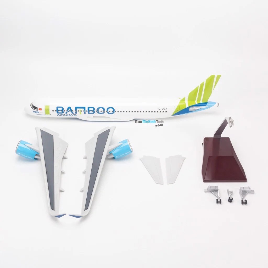 Mô hình Máy bay lắp ghép BamBoo Airways Airbus A320 47cm