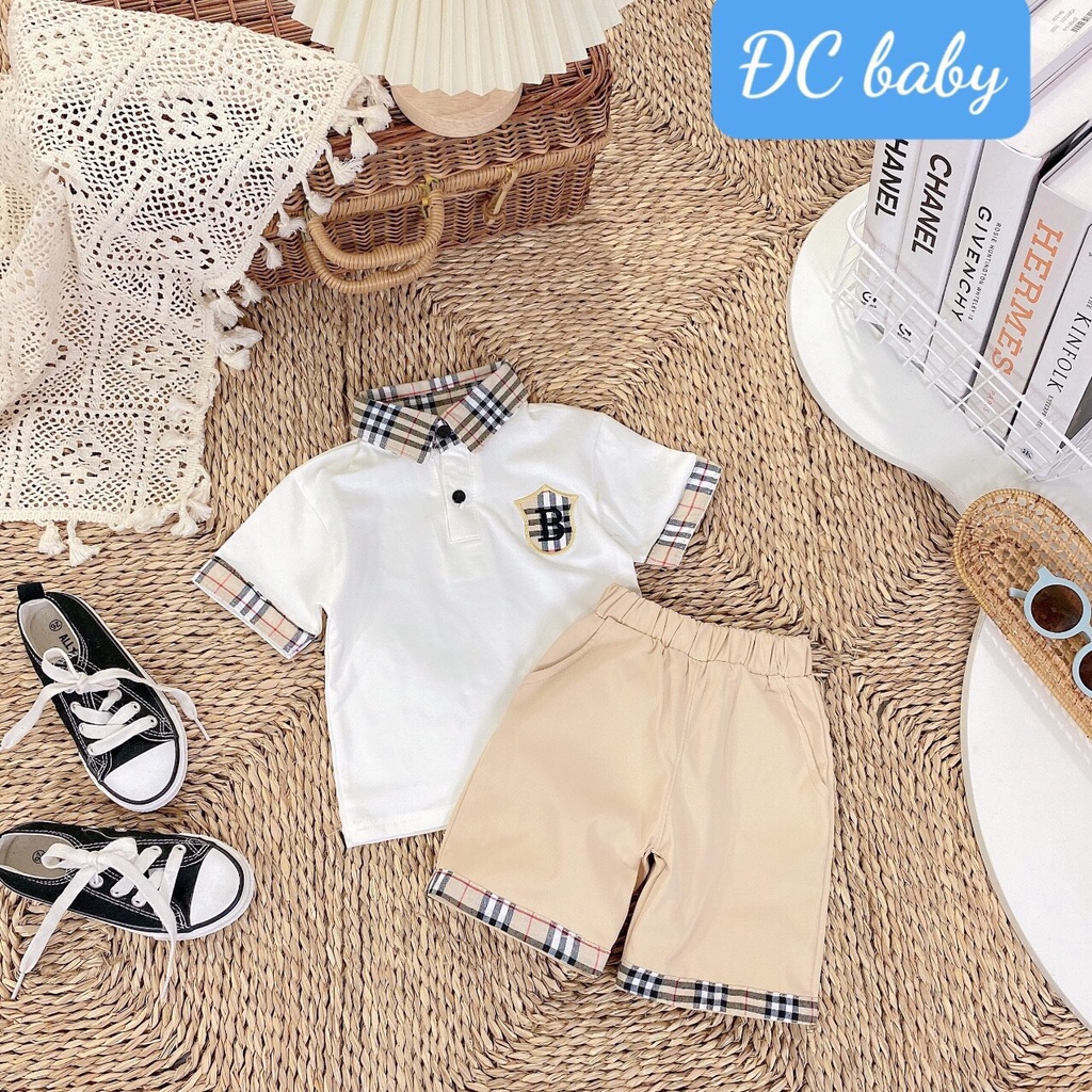 Set bé trai hàn quốc, Set quần kaki phối áo thun cotton tàu nhiều mẫu cho bé hàng chuẩn xịn