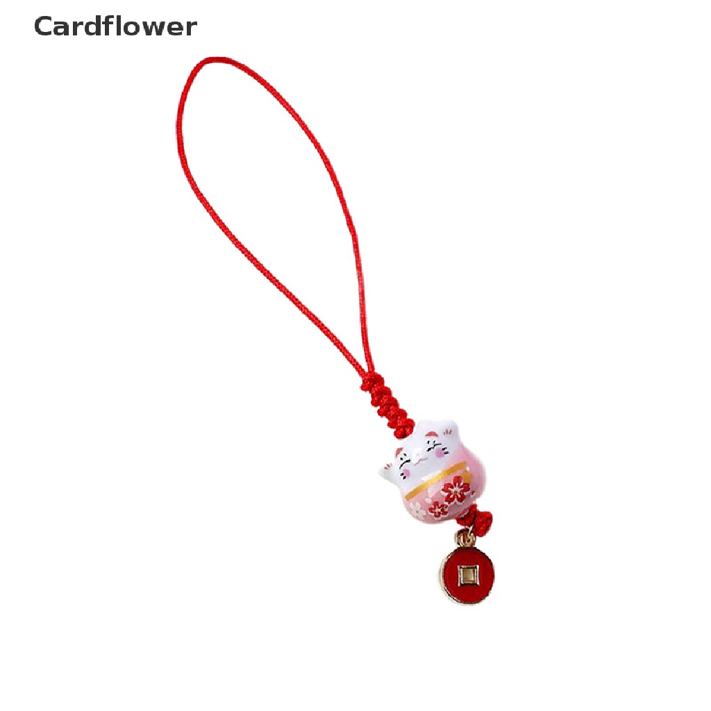 &lt; Cardflower &gt; Móc Khóa Điện Thoại / Chìa Khóa Hình Mèo May Mắn Nhật Bản