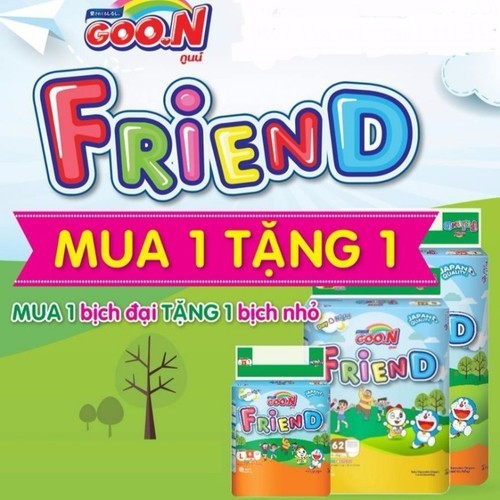 Tã quần GOON FRIEND M58/L48/XL42/XXL34 tặng bịch nhỏ 5 miếng