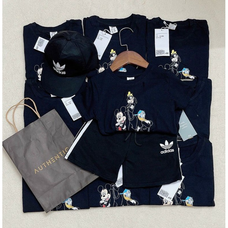 BỘ COTTON ĐEN IN HOẠT HÌNH CHO BÉ TRAI