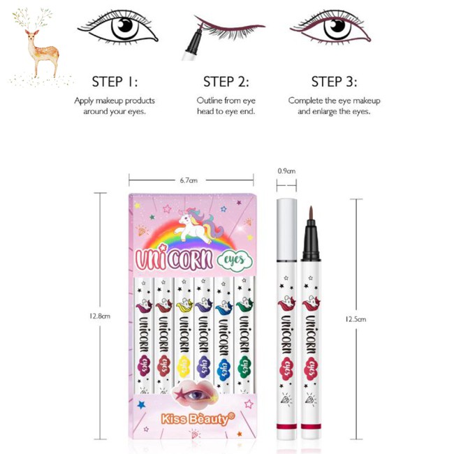 (Hàng Mới Về) Bút Kẻ Mắt Nước Tông Lì Khô Nhanh Chống Nước 6 Màu Tùy Chọn | BigBuy360 - bigbuy360.vn