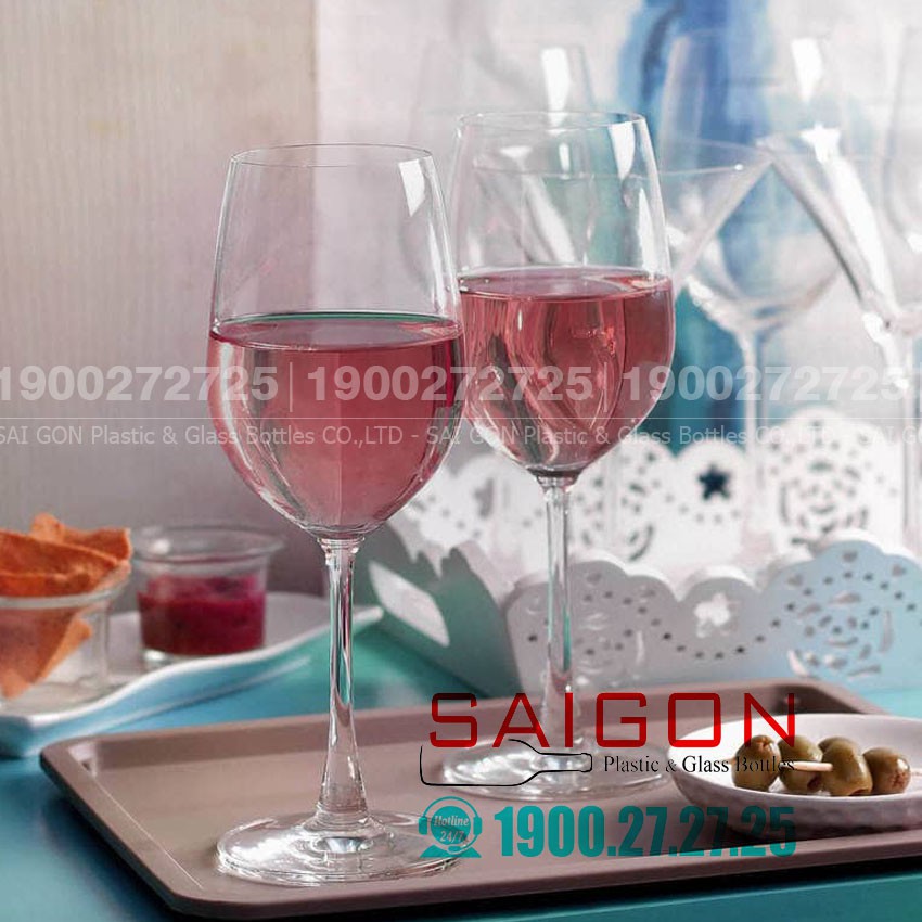 Ly Thủy Tinh Ocean Madison Red ( White ) W.I.N.E 425ml | 1015R15 , 350ml | 1015W12 ,  Nhập Khẩu Thái Lan