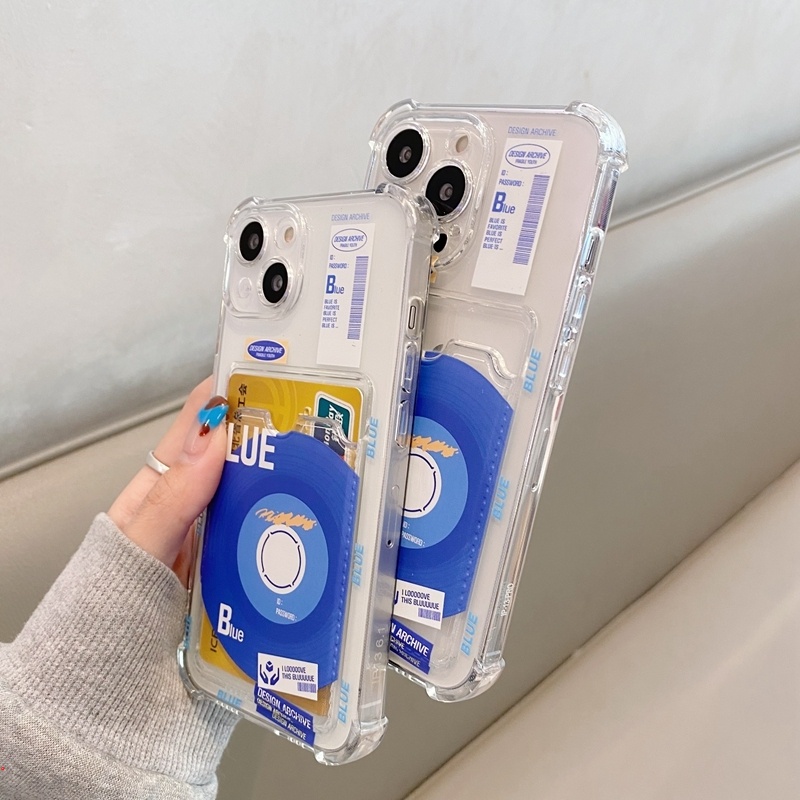 Ốp Điện Thoại Mềm Chống Sốc Có Túi Khí Đựng Thẻ Cho iPhone 13 11 12 Pro Max XS XR X 6 7 8 Plus 12 13