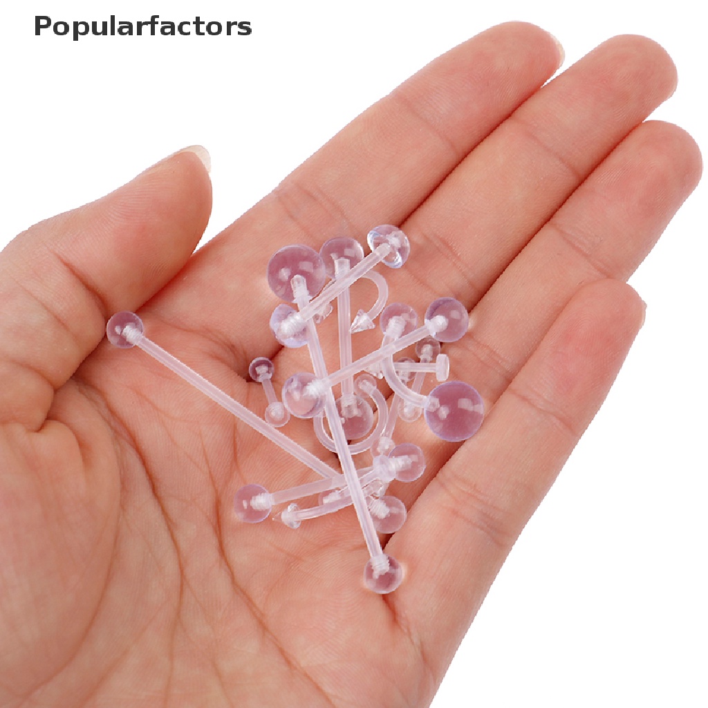 Bộ 15 Khuyên Cơ Thể Trong Suốt Cá Tính