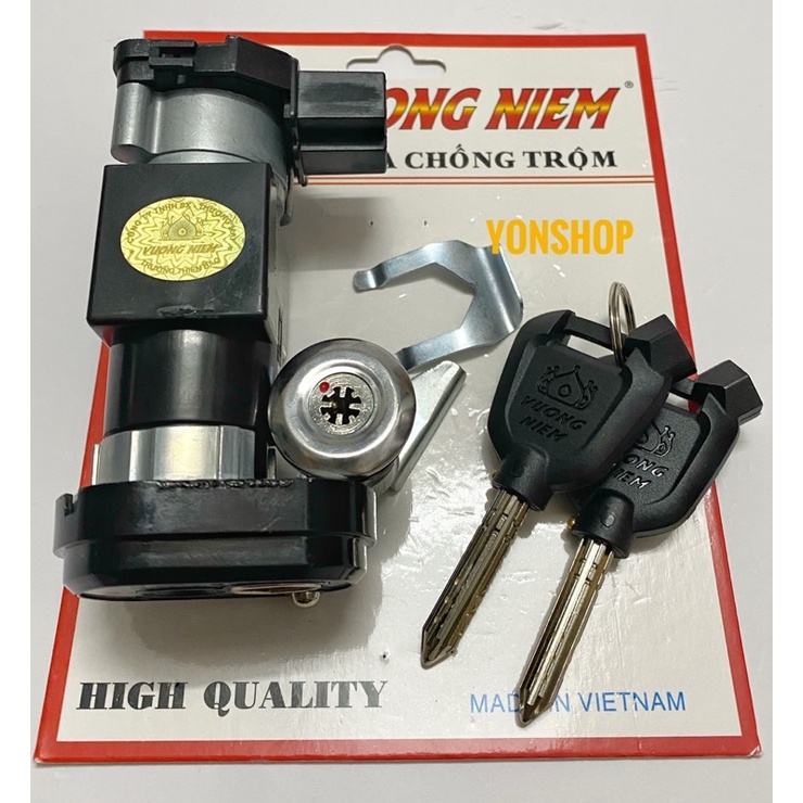 Bộ Ổ Khoá Xe Wave Alpha 2017-2020 Chìa 8 Cạnh Chống Trộm Hàng Cao Cấp Chính Hãng VƯƠNG NIỆM