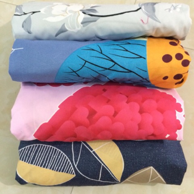 Bộ ga chun m6*2m và 2 vỏ gối đầu 45*65cm cotton poly SALE