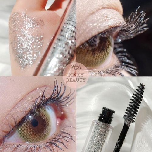 Chuốt Mi Nhũ Kim Tuyến, Mascara Cong Lông Mi Pinky Beauty Nhũ Lấp Lánh Cong Lông Mi Trang Điểm Mắt Lung Linh