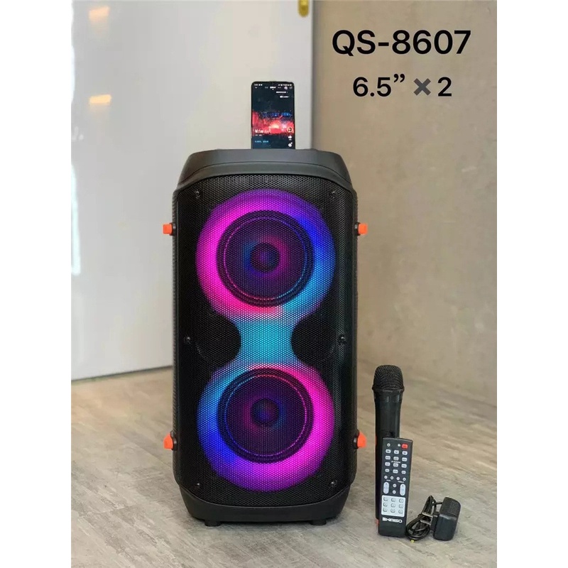 Loa party box 300 RGB , loa bluetooth , loa karaoke ,loa ngoài trời bass kép cực căng  tặng mic ko dây
