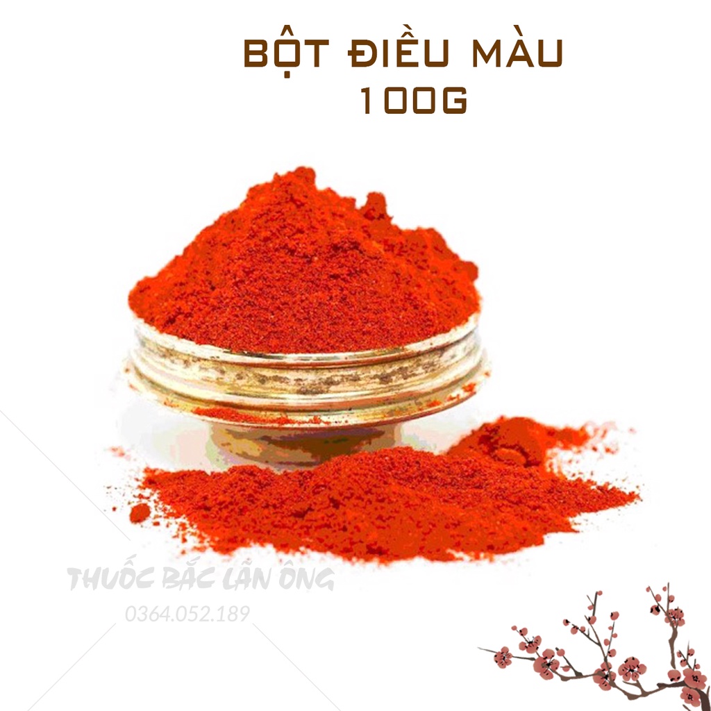 Bột điều đỏ 100g (Bột điều màu nguyên chất, bột cà ri, tạo màu cho món ăn)