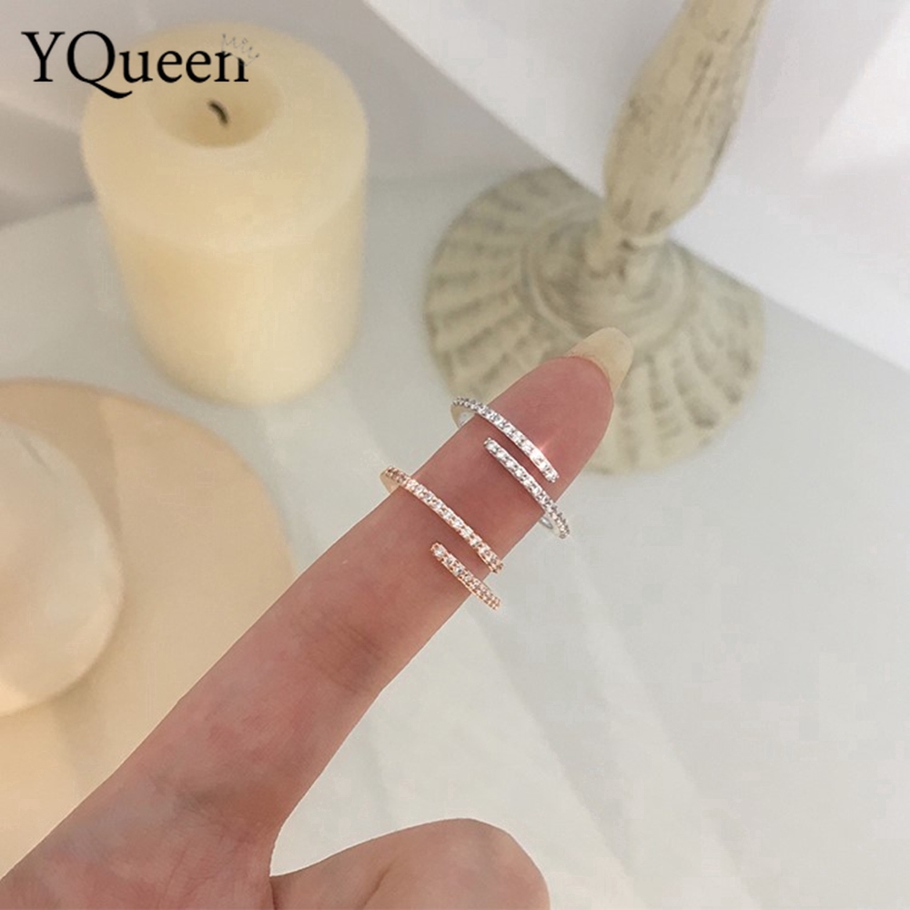 Nhẫn mạ bạc đính đá phong cách Hàn Quốc thời trang cho nữ
