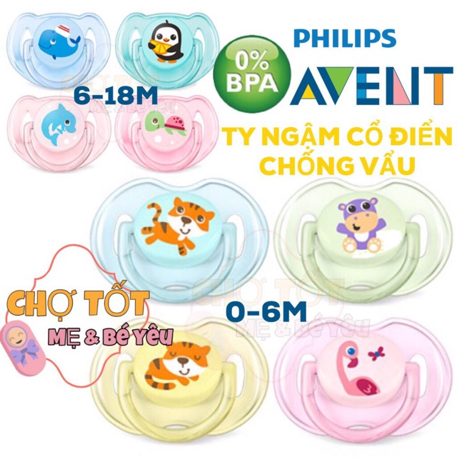 LẺ/BỘ 2 TY GIẢ AVENT 0-6M/6-18M NHẬP KHẨU ANH QUỐC