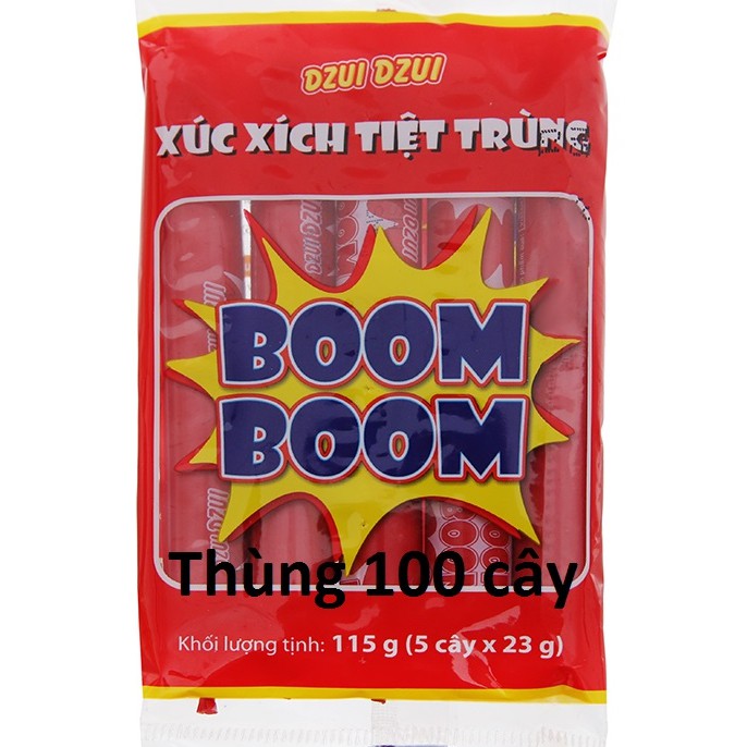 thùng 100 cây xúc xích boom boom vissan