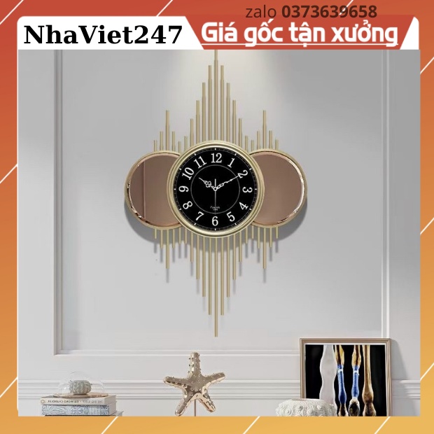 Đồng Hồ Treo Tường Trang Trí-Mã 2397-Kt 85x50cm-đồng hồ tranh đẹp,giá rẻ-quà tặng ý ngĩa-hàng nhập khẩu -bh 5 năm