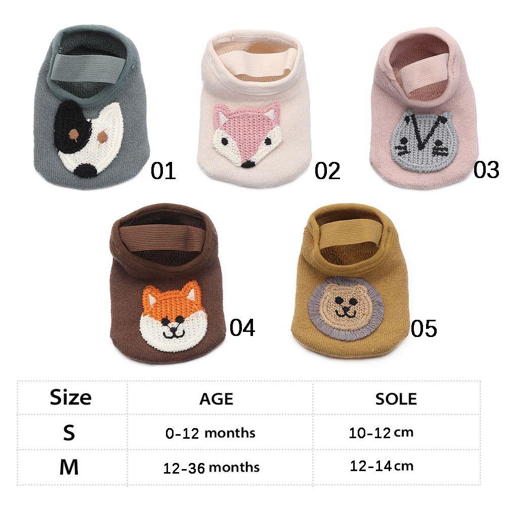 Tất Cotton Mềm Mại Chống Trượt Hình Động Vật Đáng Yêu Cho Bé Tập Đi