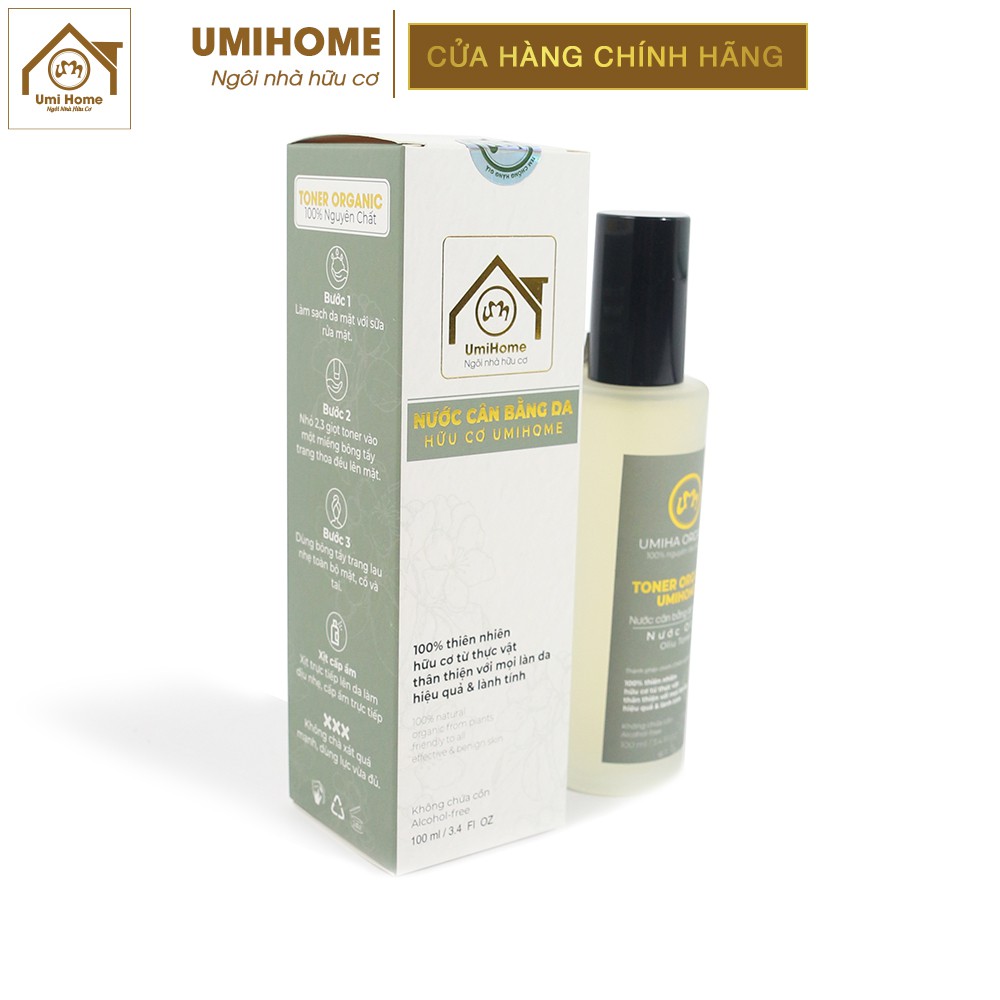 Toner Oliu hữu cơ UMIHOME 50/100ml cân bằng dưỡng ẩm cho da hiệu quả