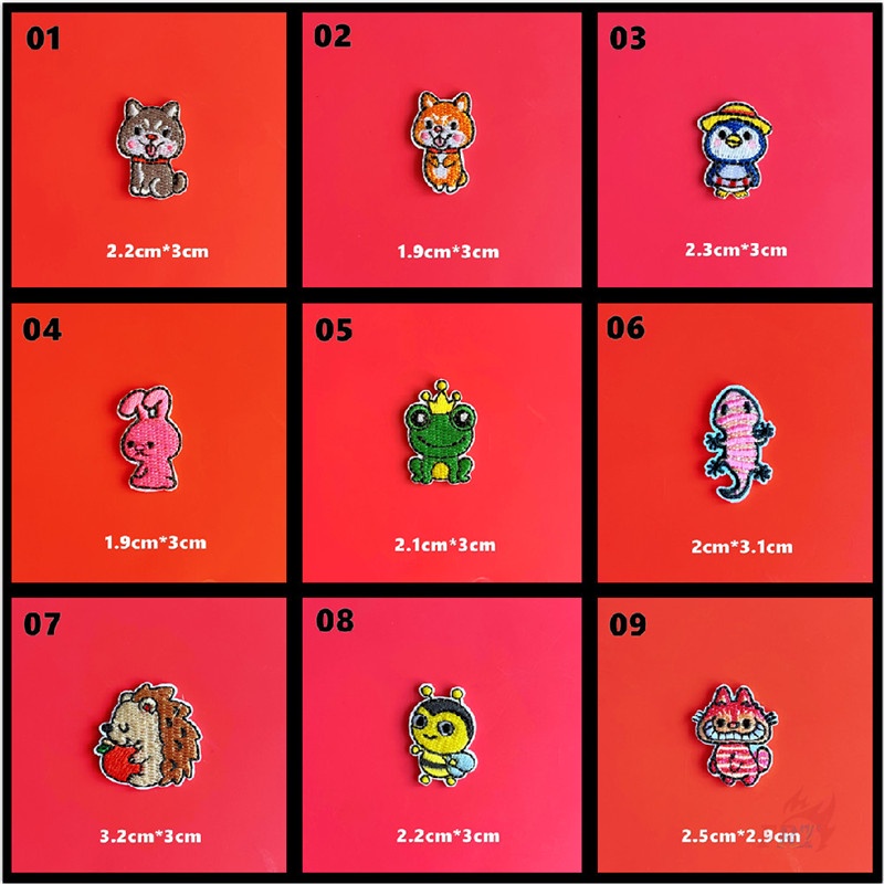 ♚ Miếng Vá Ủi Hình Động Vật Mini Cho Thú Cưng ♚ 1 Miếng Dán Patch Q JDM, Tự Ủi Lên Huy Hiệu