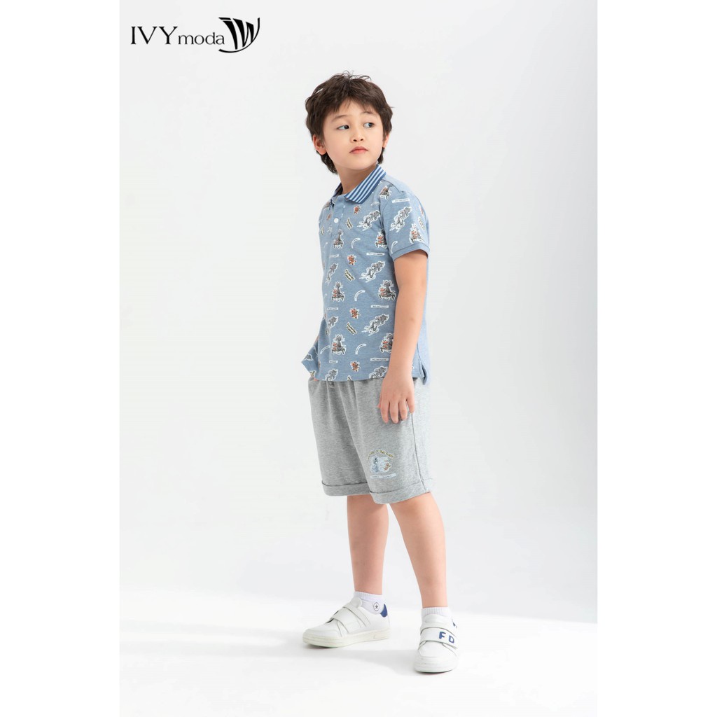 [NHẬP WABRTL5 GIẢM 10% TỐI ĐA 50K ĐH 250K ]Quần lửng cạp dây kéo rút bé trai IVY moda MS 21K1213