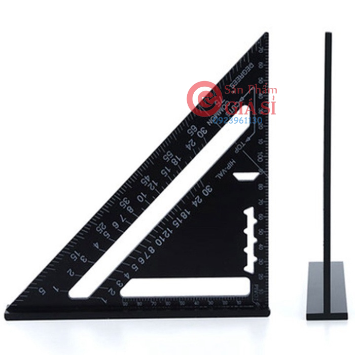 Thước ke góc vuông kim loại tổng hợp nhôm 18cm 30cm - Thước ke vuông - Thước tam giác ❤️freeship❤️