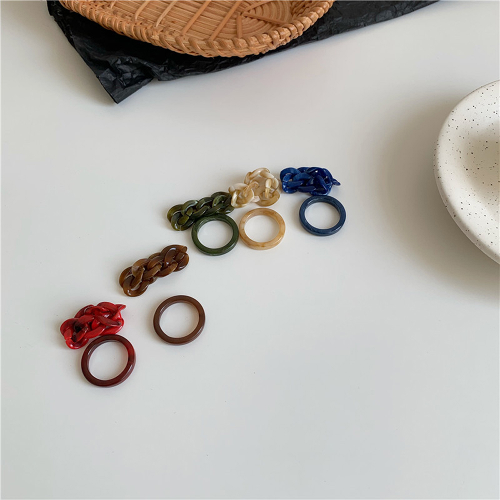 Set Nhẫn Đeo Tay Kim Loại Phong Cách Vintage Cho Nữ