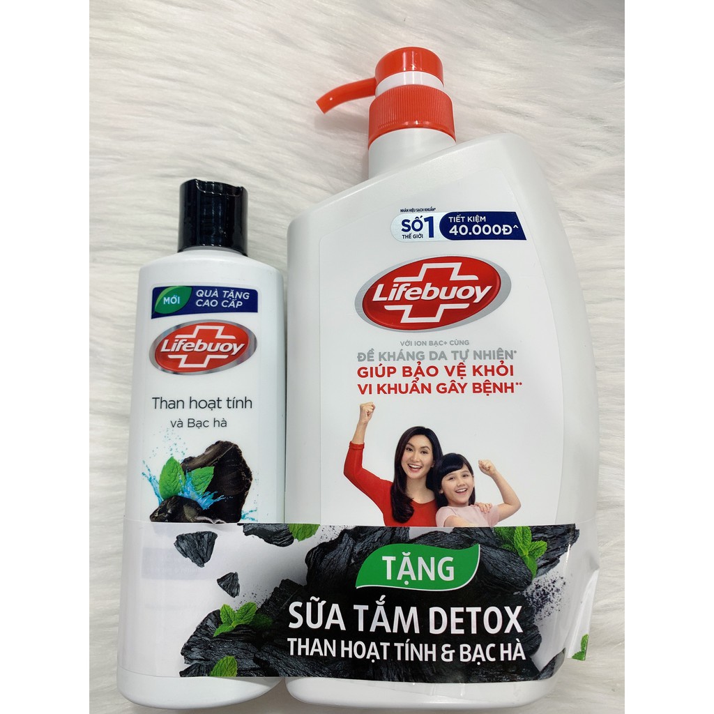 Sữa tắm Lifebuoy bảo vệ vượt trội 850gr + KÈM QUÀ TẶNG SỮA TẮM DETOX MACHA KHỔ QUA