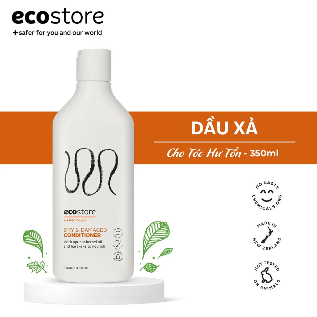 Dầu xả dành cho tóc hư tổn gốc thực vật Ecostore 350ml