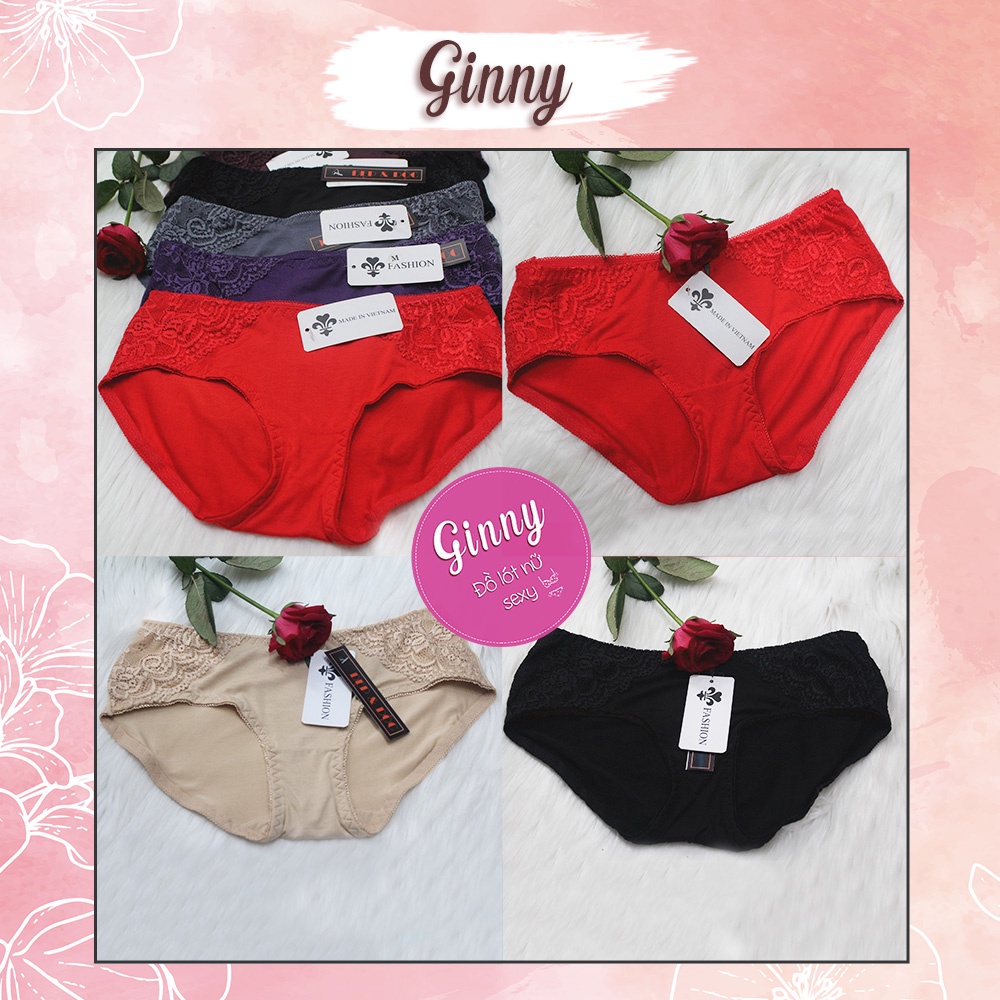Quần Lót Nữ Cotton Xuất Nhật Quần Chip Pha Ren Cao Cấp Nâng Mông,Kháng Khuẩn GS_Q5611