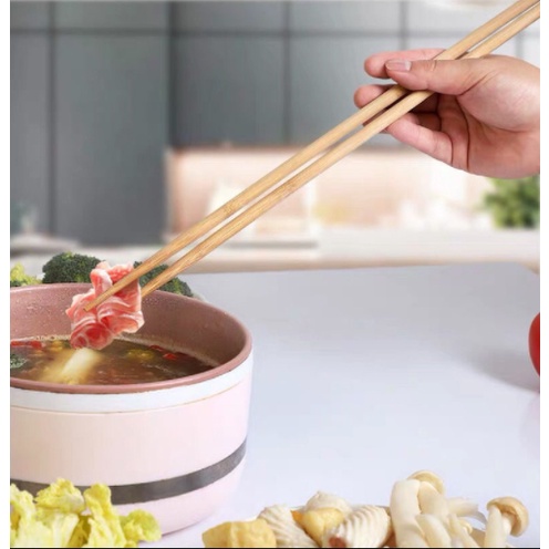 Đũa dài, gỗ 43cm và 45cm, dùng chiên chảo to