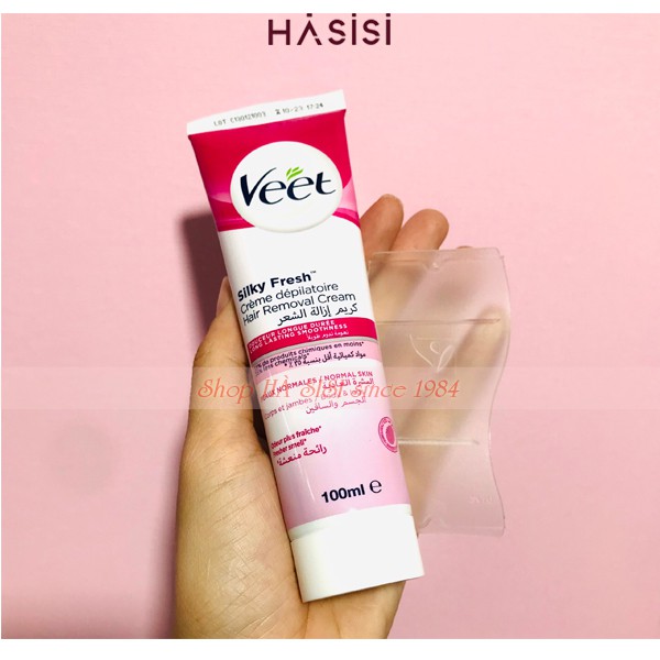 KEM TẨY LÔNG VEET SILK &amp; FRESH TECHNOLOGY NORMAL SKIN 100ML ( HỒNG )