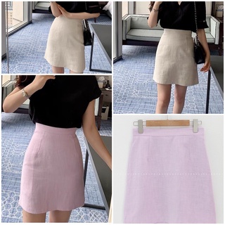 [CÓ SIZE - NHẬN MAY ĐO] CHÂN VÁY NGẮN CHẤT LINEN MỀM HÀN QUỐC