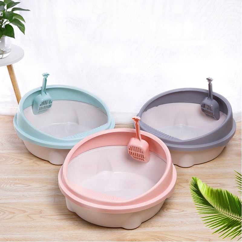 Khay vệ sinh cho mèo tặng kèm xẻng  - Khay vệ sinh, nhà vệ sinh cho mèo kích thước lớn