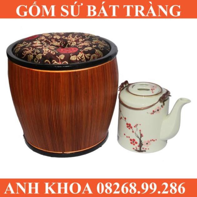 Bao ấm ủ 1l - Gốm sứ Bát Tràng Anh Khoa