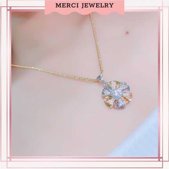 Dây chuyền bạc hàn quốc cao cấp phủ vàng 18k