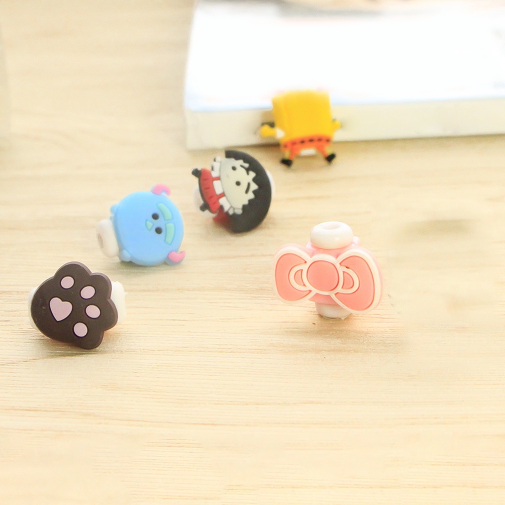 Phụ Kiện Bảo Vệ Đầu Dây Cáp Sạc Chống Gãy Hình Hoạt Hình Dễ Thương