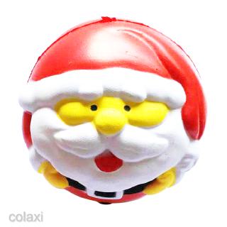 Christmas Santa Claus PU Sponge Bouncy Ball Kids Squeezing Toy Gift