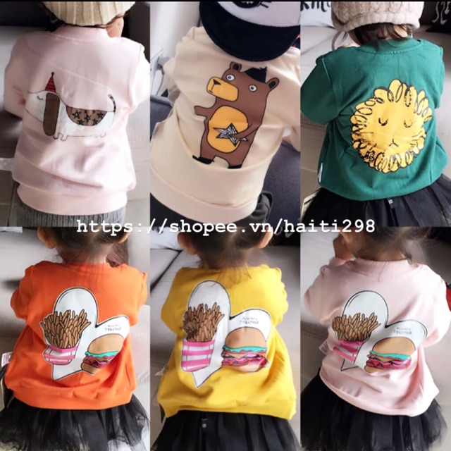 Áo Bom len tăm cúc mở QATE126 cho bé 8-18kg