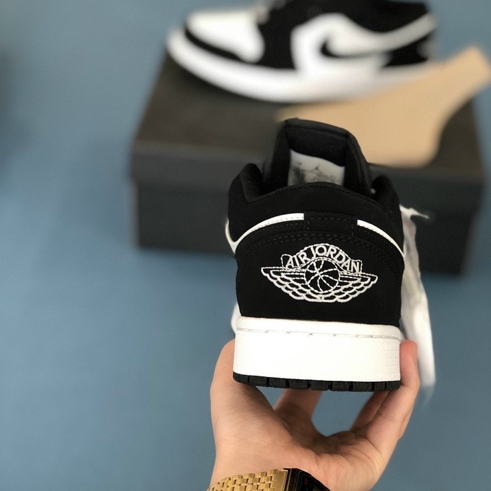 Giày jd1 thể thao nam nữ, giầy Jordan 1 low Panda cổ thấp đen trắng hàng cao cấp full box