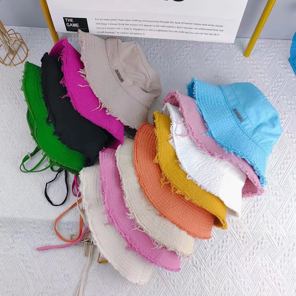 Nón Bucket Nữ Jacquemus, mũ tai bèo đi biển cột dây dài hàng cao cấp