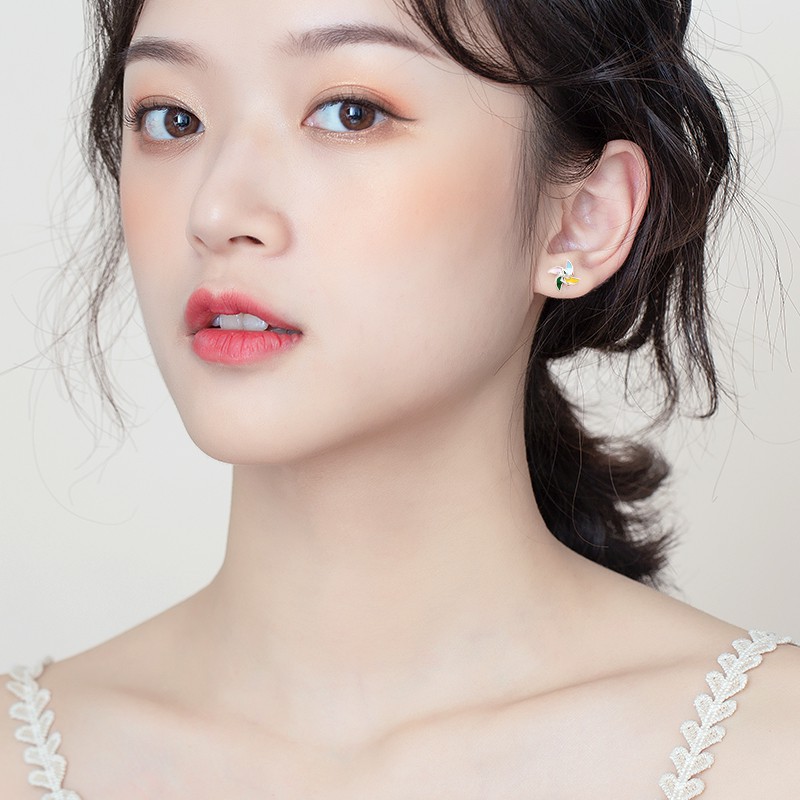 Korean style three-dimensional windmill female earrings A658