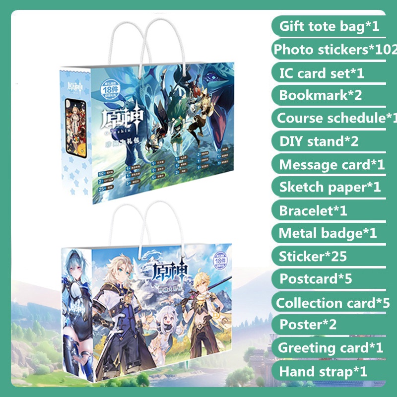 Bộ Sưu Tập Thẻ Đánh Dấu Trang Sách In Hình Game Genshin