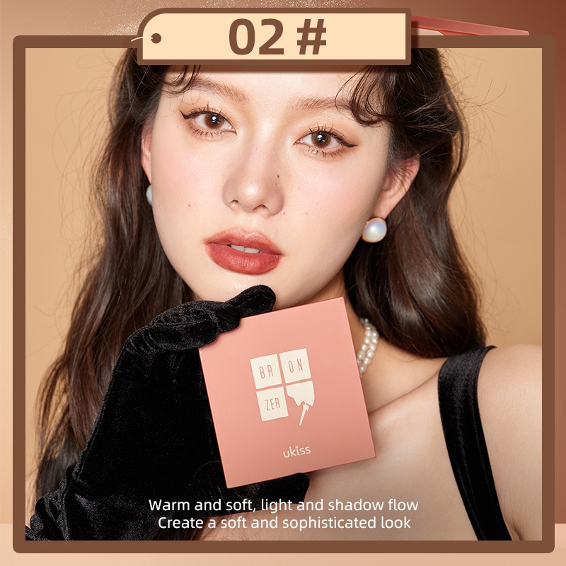 Ukiss Bảng Phấn Má Hồng Và Tạo Khối Bắt Sáng Màu Lì Làm Sáng Da Toàn Diện