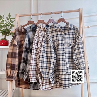 Áo Sơ Mi CaRô Cánh Dơi Form Rộng Unisex - Liph Store