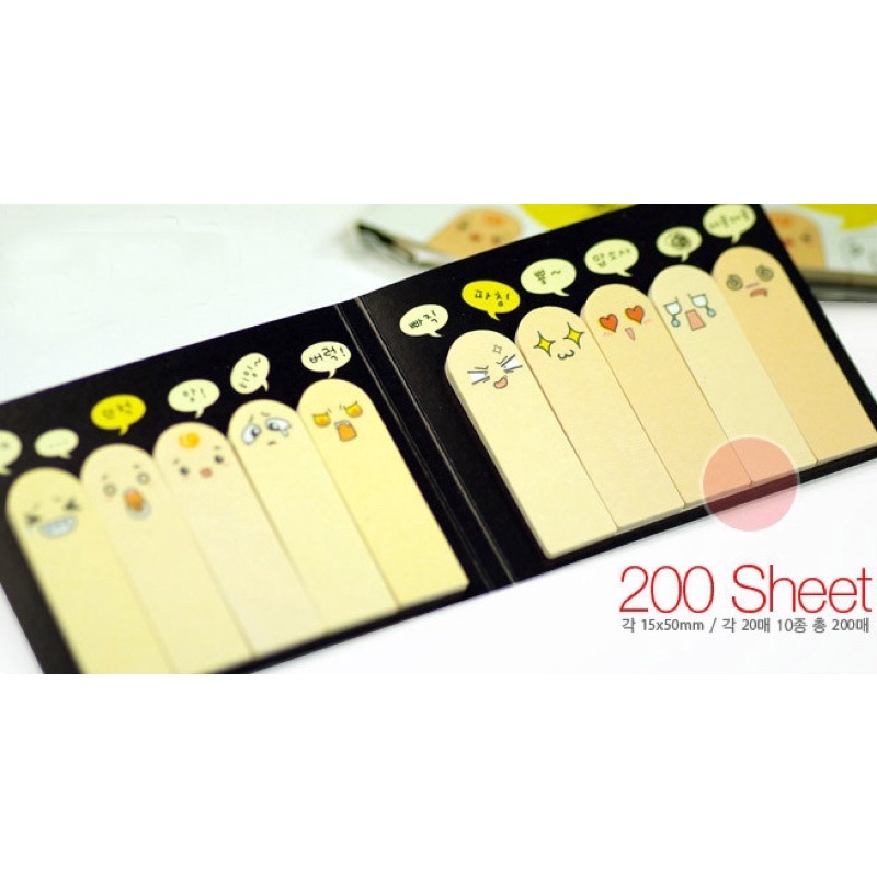 Tập giấy nhớ đánh dấu trang Finget it 200 trang