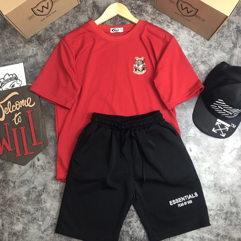 SET SHORT BỘ QUẦN ÁO MÈO THẦN TÀI - SET HÈ NĂNG ĐỘNG