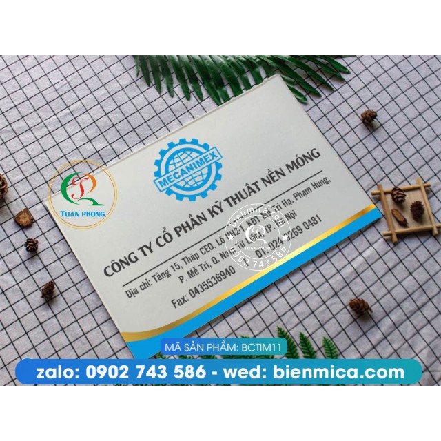 Biển Công Ty -  Nhôm Aluminium Alcorest Màu Đồng, Inox in UV chìm trực tiếp - Bảo Hành 10 năm